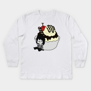 creepypasta food chibi (laughing jack) Kids Long Sleeve T-Shirt